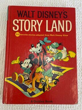 Vintage Walt Disney’s Story Land Hardcover Book Golden 55 Favorite Stories